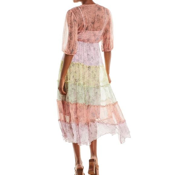 JOHNNY WAS LIZA MIDI SILK DRESS🎉💕👠 - Picture 4 of 6